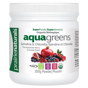 Prairie Naturals Organic Aqua Greens - Pomegranate Berry 200g