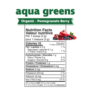 Prairie Naturals Organic Aqua Greens - Pomegranate Berry 200g