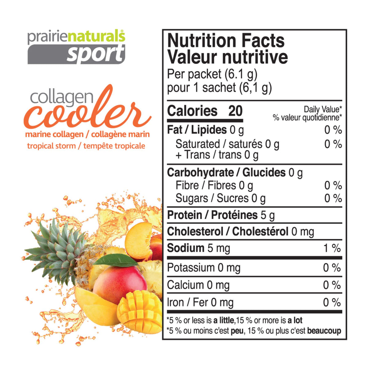 Prairie Naturals Collagen Cooler Tropical Storm Single 4.6g