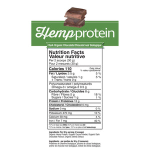 Prairie Naturals Organic Hemp Protein - Dark Chocolate 400g