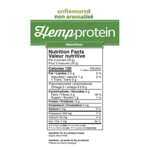 Prairie Naturals Organic Hemp Protein Unflavoured 400g