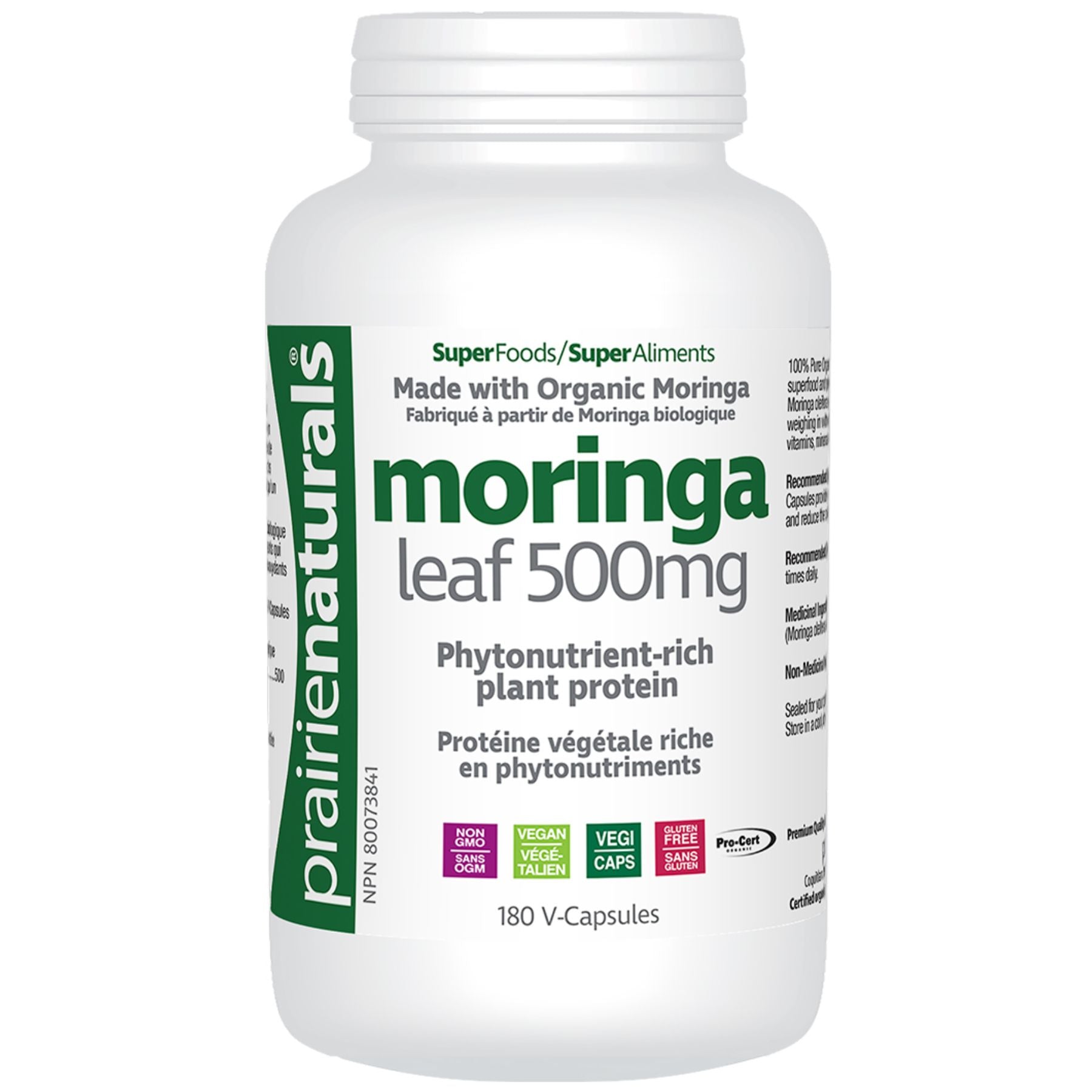 Prairie Naturals Moringa 500mg 180s