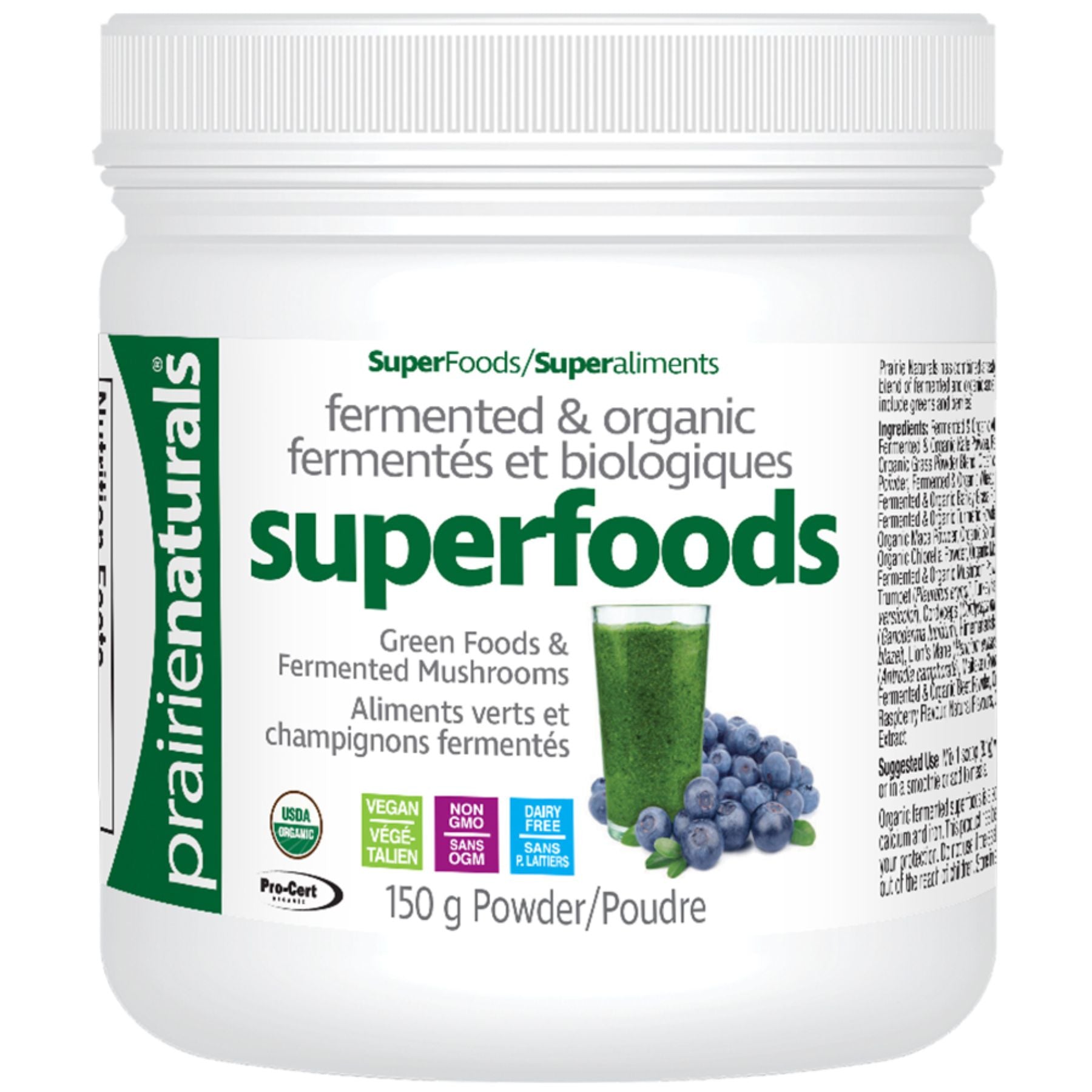 Prairie Naturals Fermented, Organic Superfoods 150g