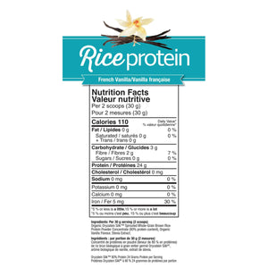 Prairie Naturals Organic Rice Protein - French Vanilla 360g