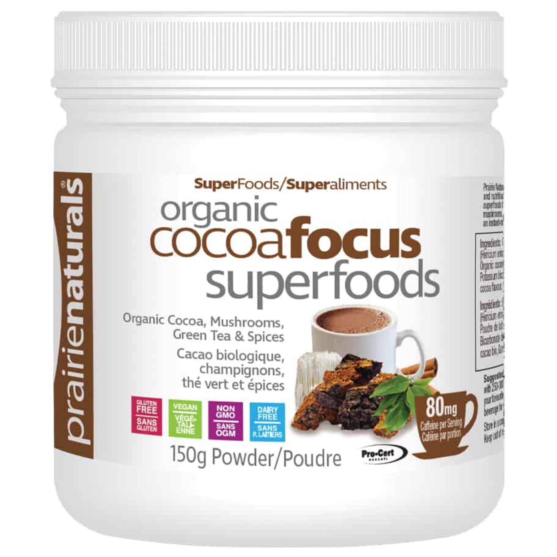 Prairie Naturals Organic CocoaFocus Superfoods 150g