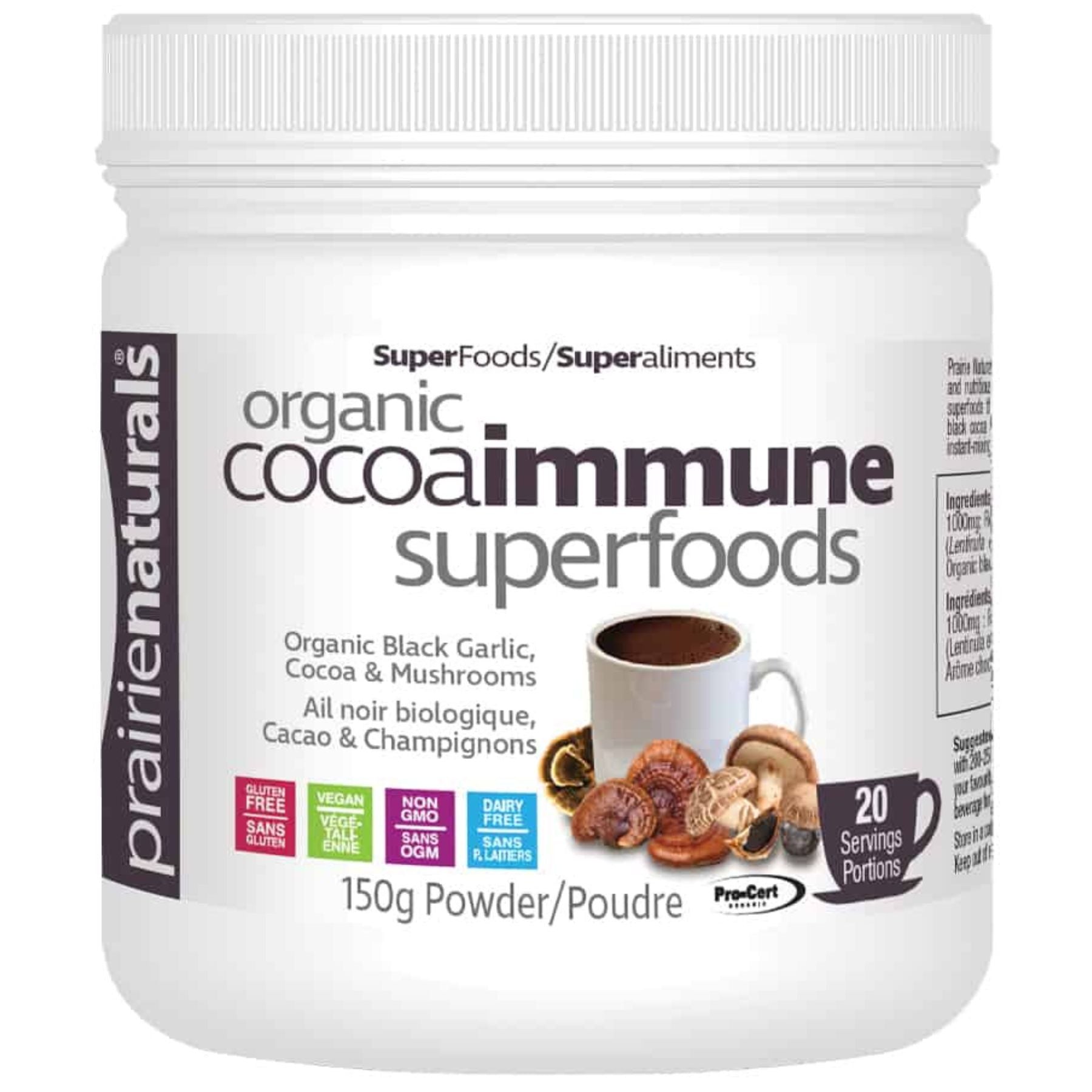 Prairie Naturals Organic CocoaImmune Superfood Powder 150g