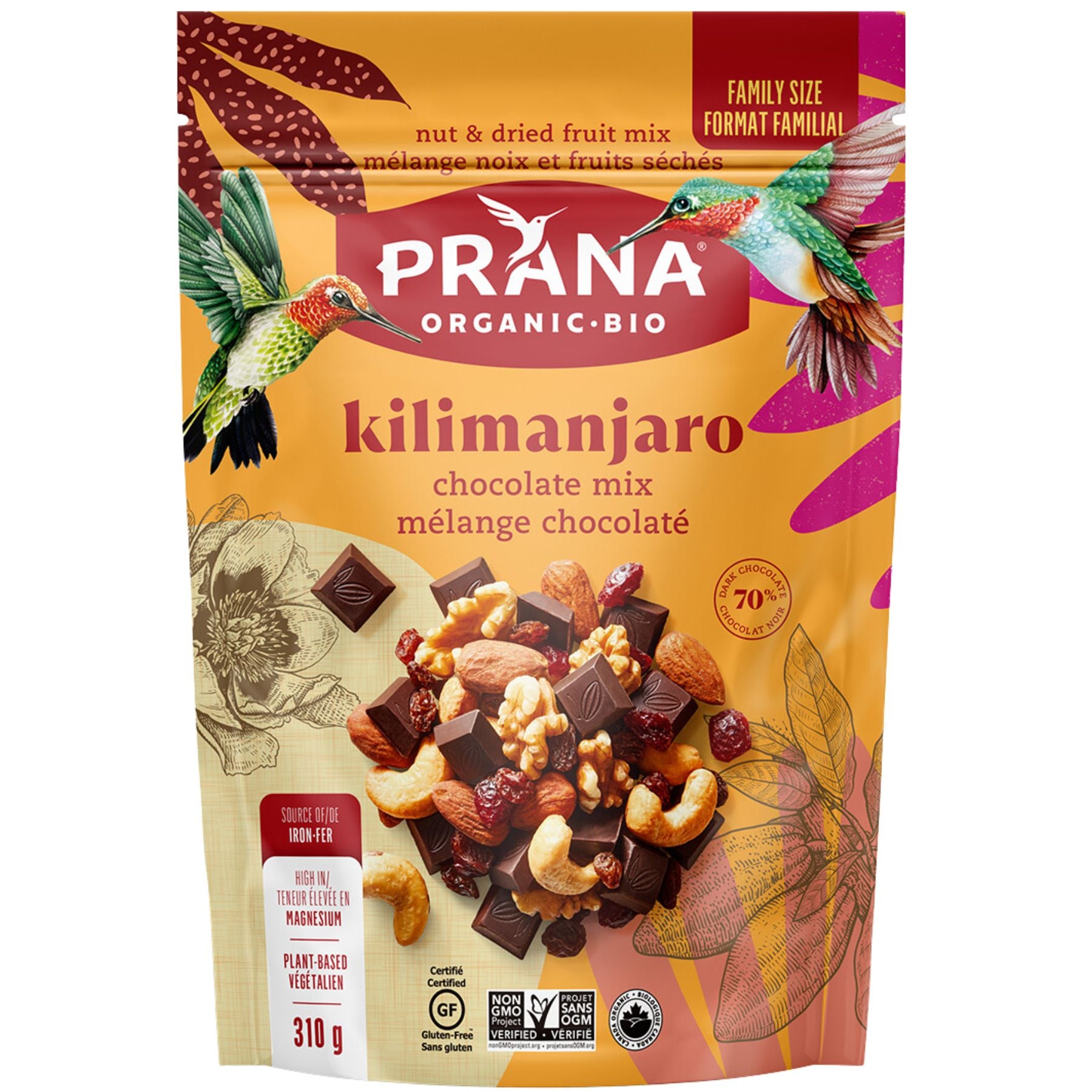 Prana Organic Kilimanjaro Deluxe Chocolate Mix 310g