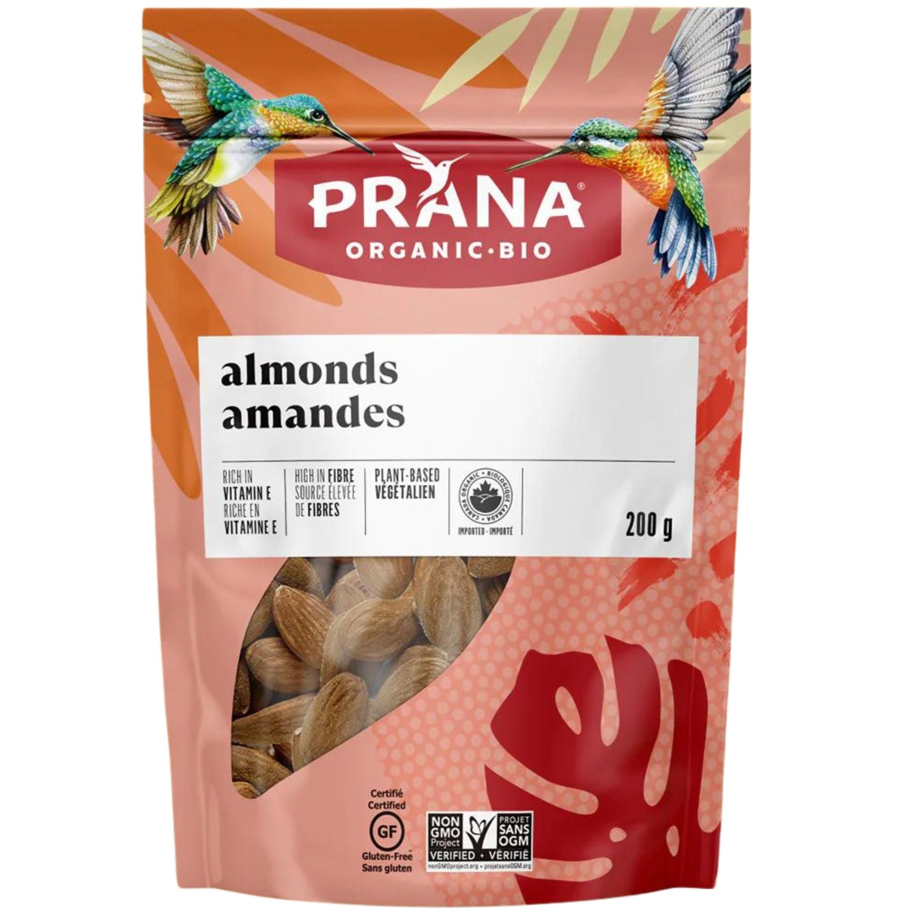 Prana Organic Almonds 200g