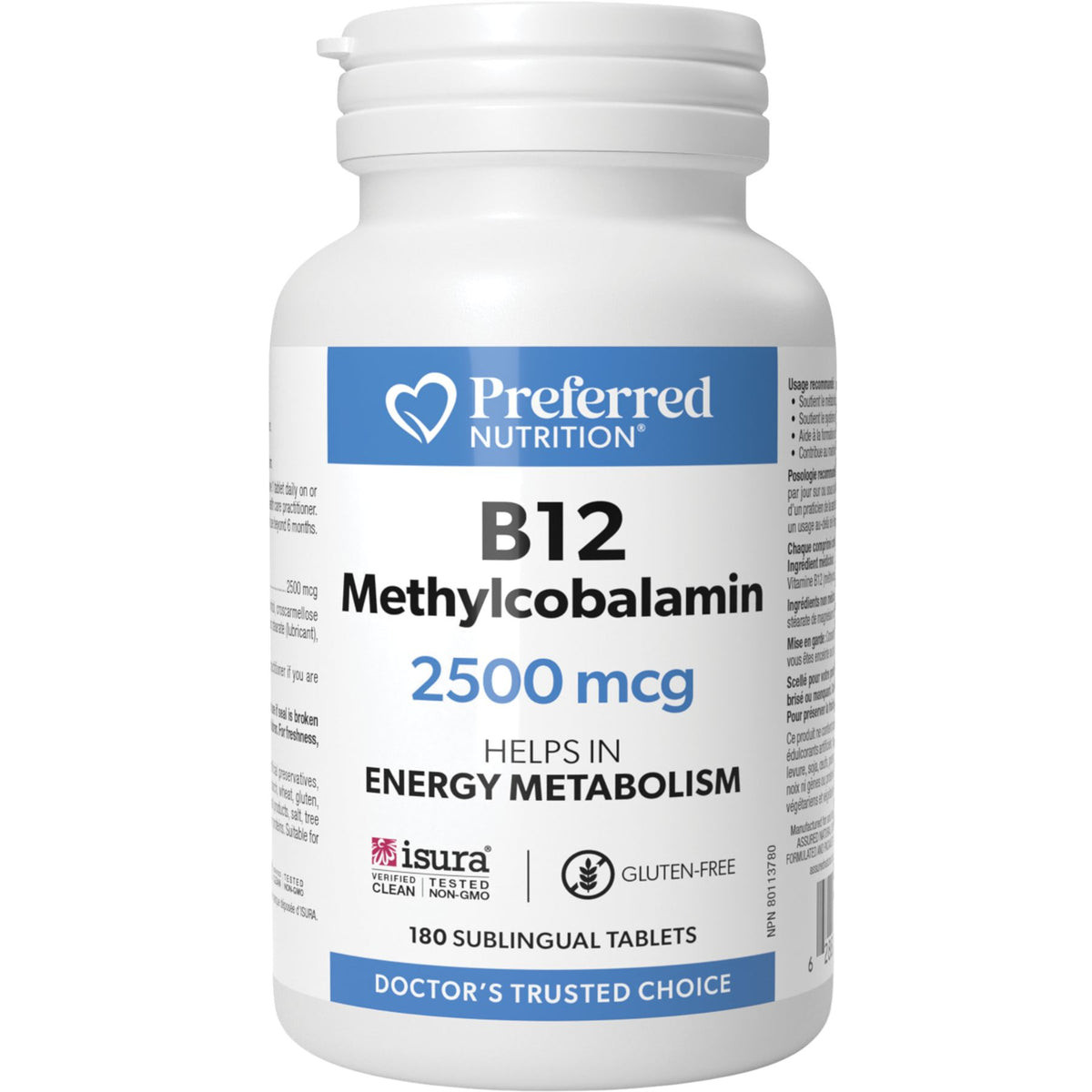 Preferred Nutrition B12 Methylcobalamin 2500mcg Tablets 180s
