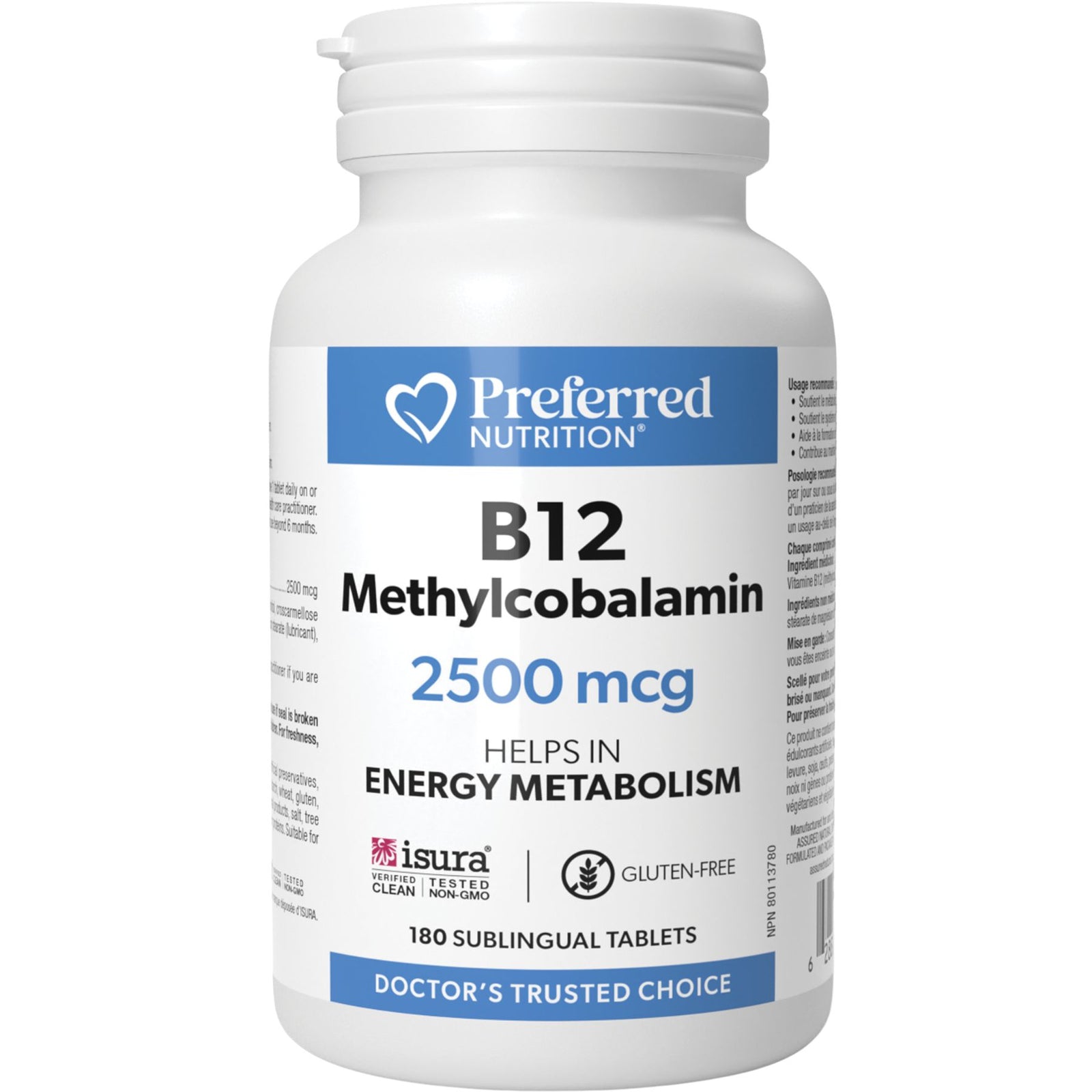 Preferred Nutrition B12 Methylcobalamin 2500mcg Tablets 180s