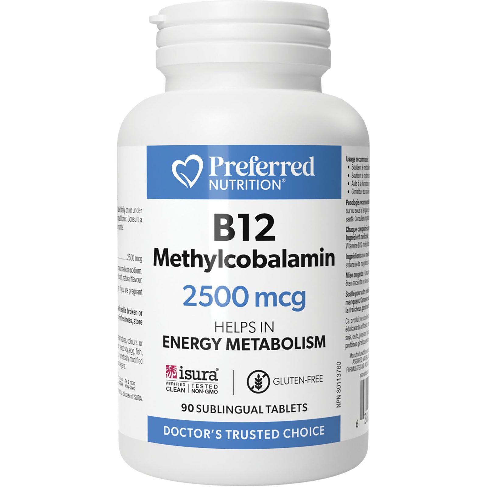 Preferred Nutrition B12 Methylcobalamin 2500mcg Tablets 90s