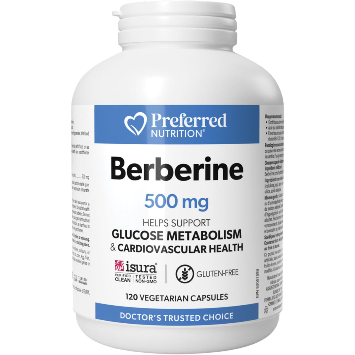 Preferred Nutrition Berberine 500mg 120s