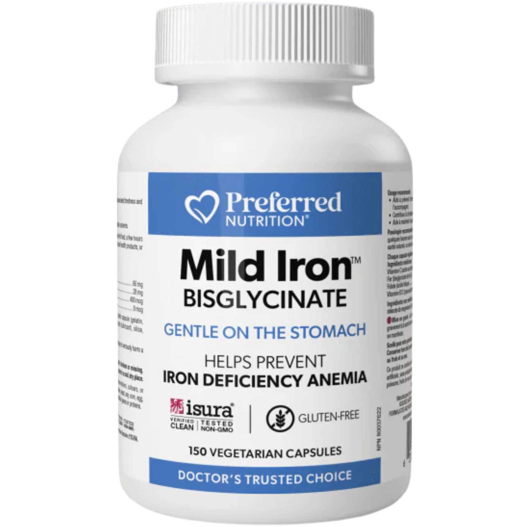 Preferred Nutrition Mild Iron Bisglycinate 28 mg 60s