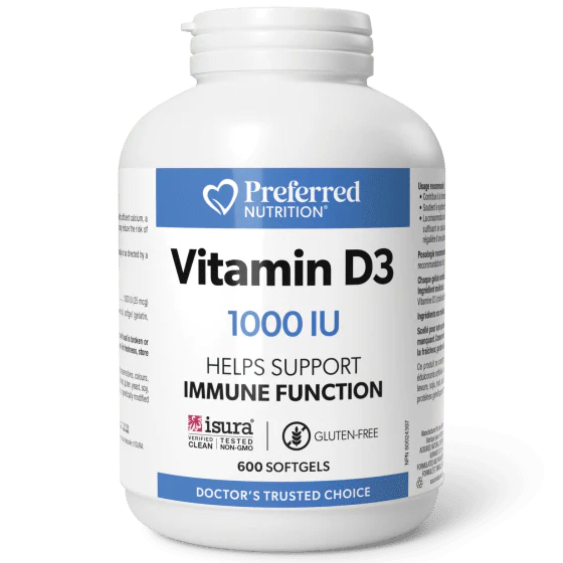 Preferred Nutrition Vitamin D3 1000 IU 600s