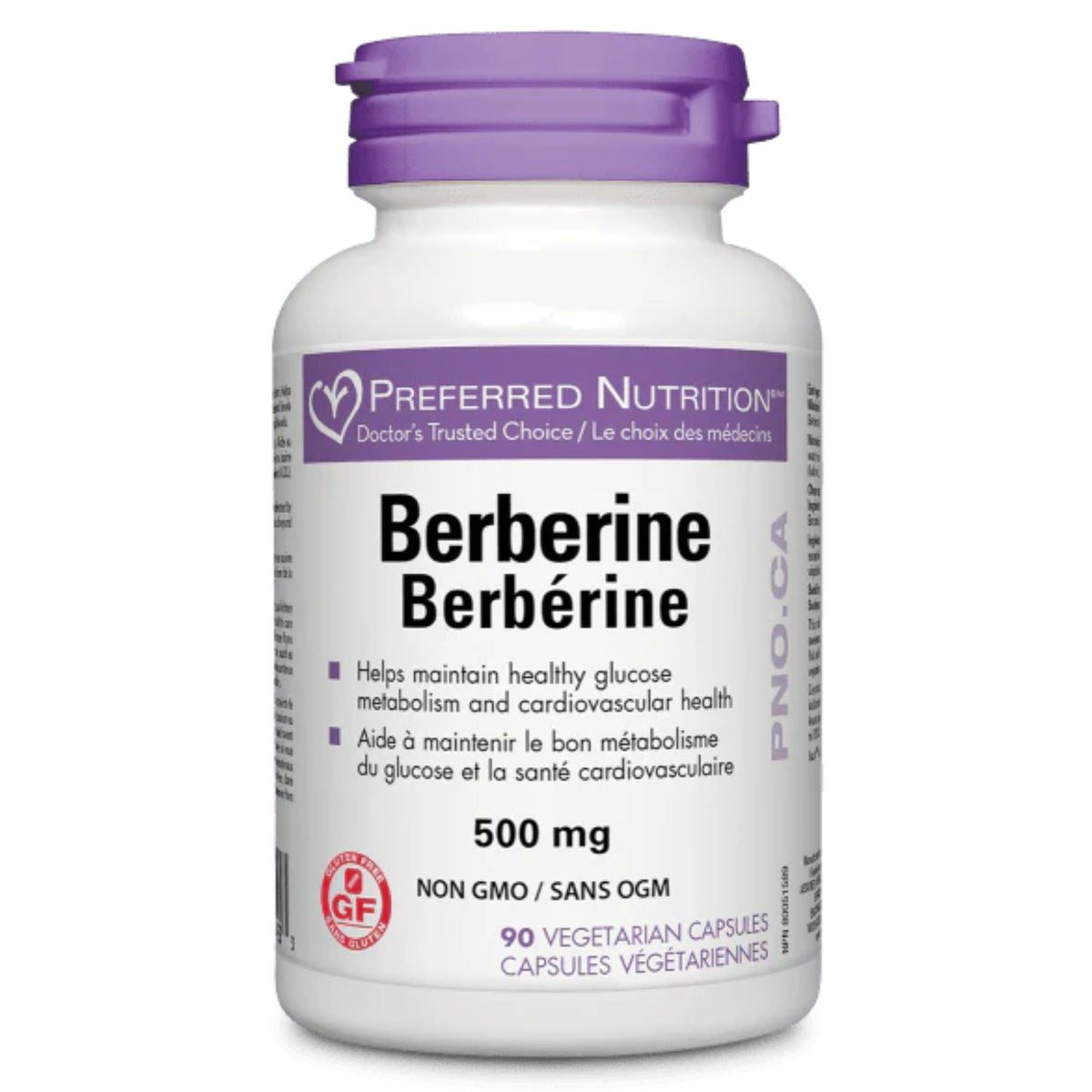 Preferred Nutrition Berberine 500mg 90s