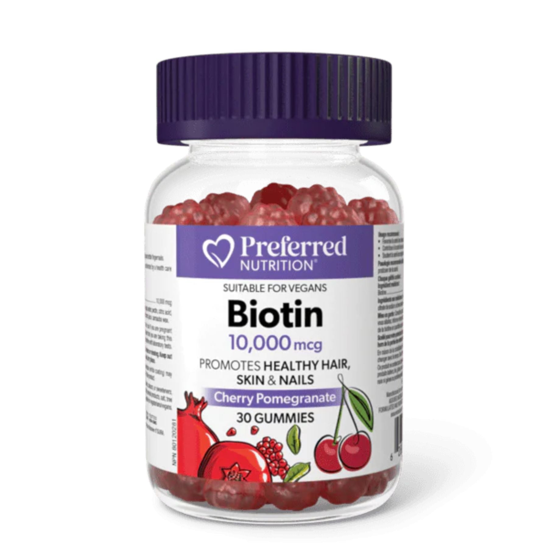 Preferred Nutrition Biotin 10,000mcg Gummies 30s