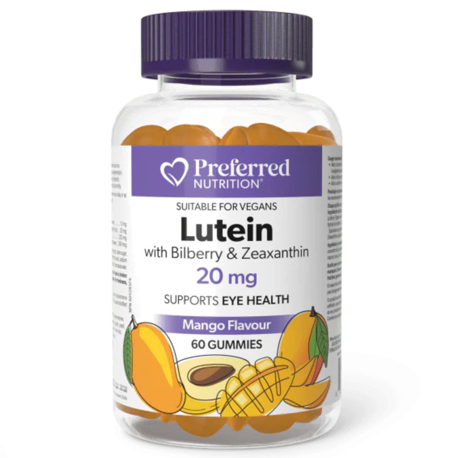 Preferred Nutrition Lutein with Bilberry & Zeaxanthin Gummies 60s