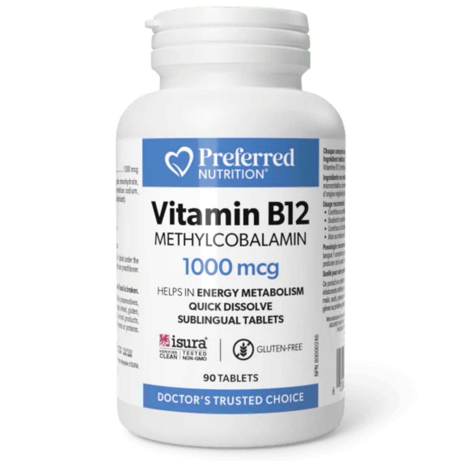 Preferred Nutrition Vitamin B12 Methylcobalamin 1000mcg 90s