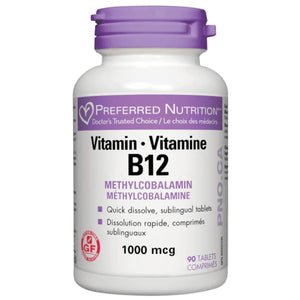 Preferred Nutrition Vitamin B12 Methylcobalamin 1000mcg 90s