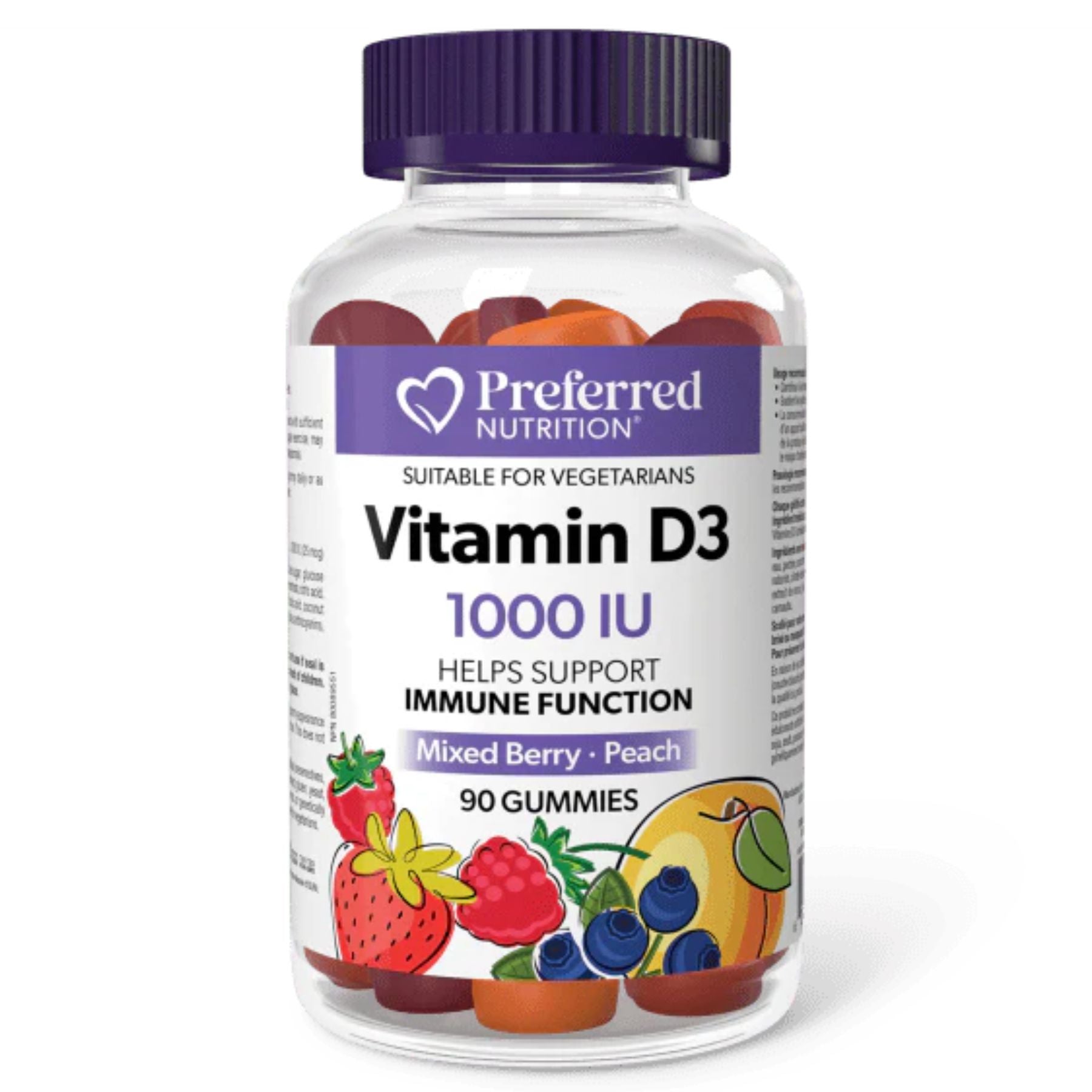 Preferred Nutrition Vitamin D3 1000 IU Gummies 90s