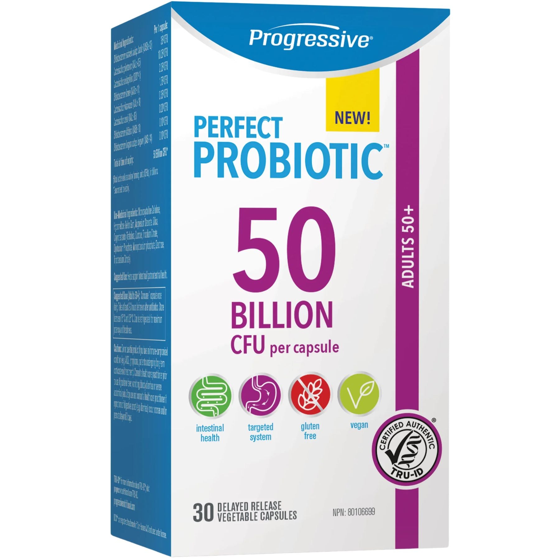 Pregressive Perfect Probiotic 50+ 50 Billion 30s