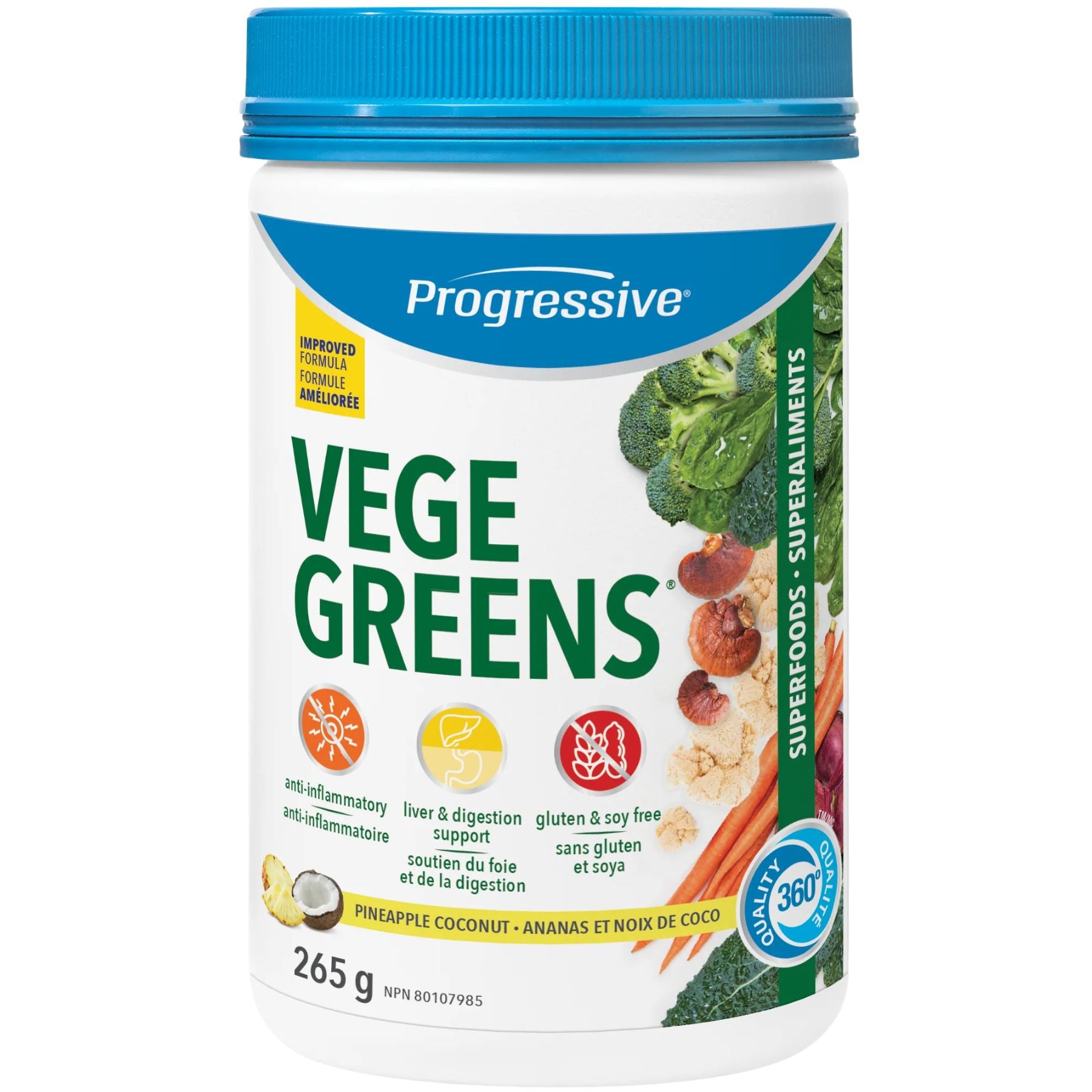 Progressive VegeGreens Pineapple Coconut 265g