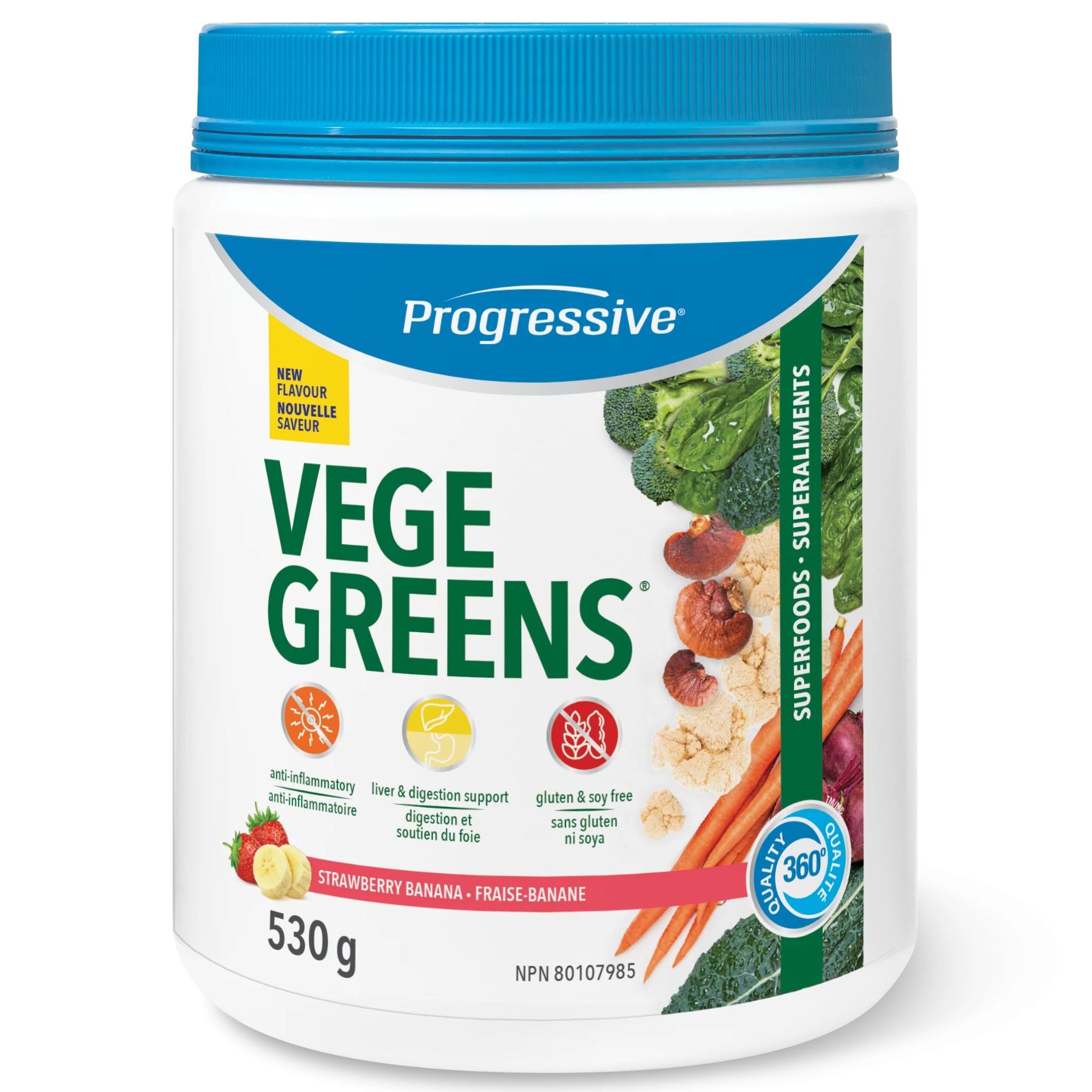 Progressive VegeGreens Strawberry Banana 530g