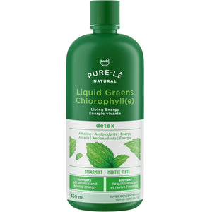 Pure-Le Naturals Liquid Greens Chlorophyll Mint 450ml