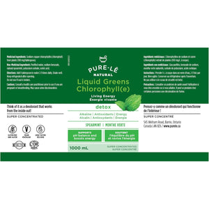 Pure-Le Naturals Liquid Greens Chlorophyll Mint 1000ml