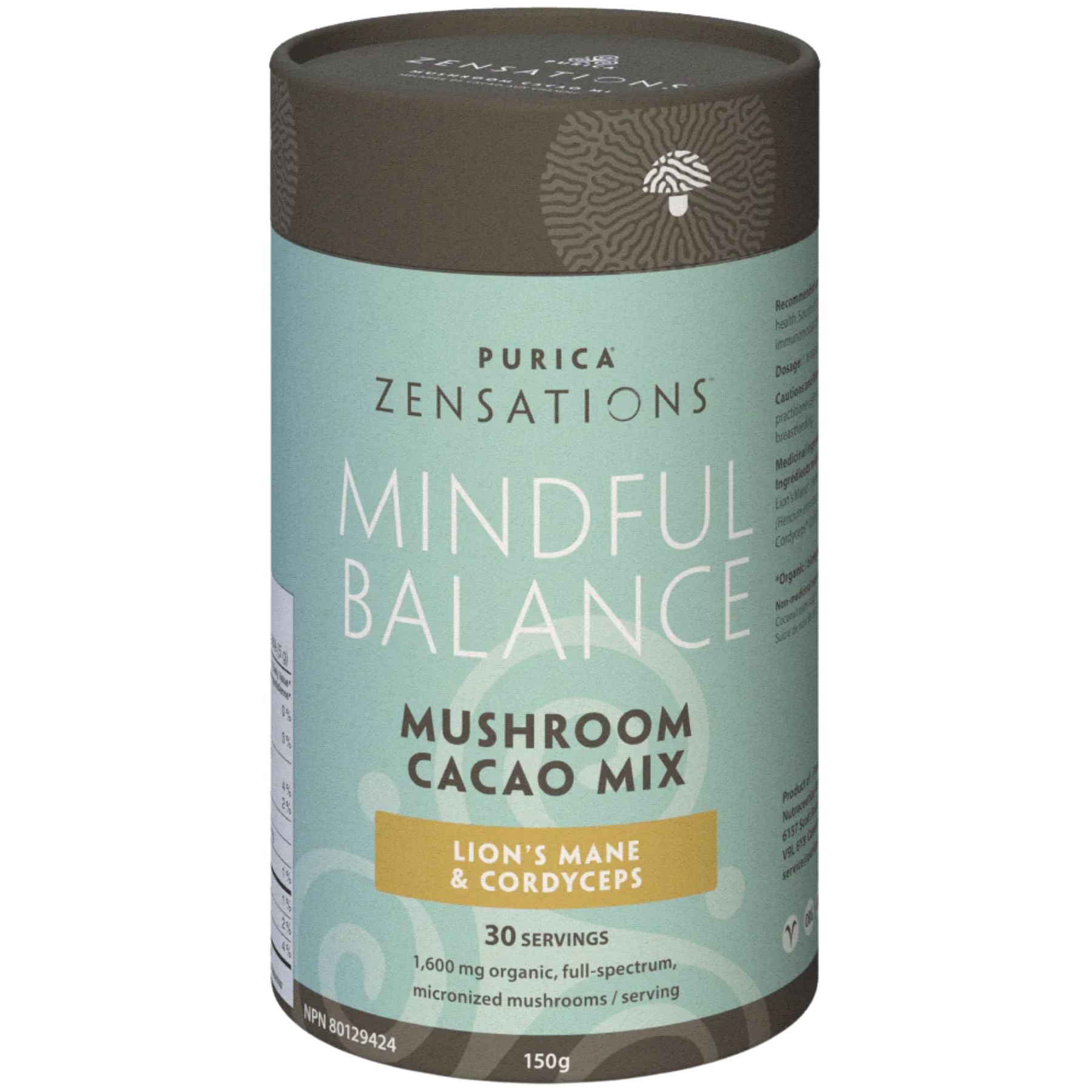 Purica Zensations Mindful Balance Mushroom Cacao Mix 150g