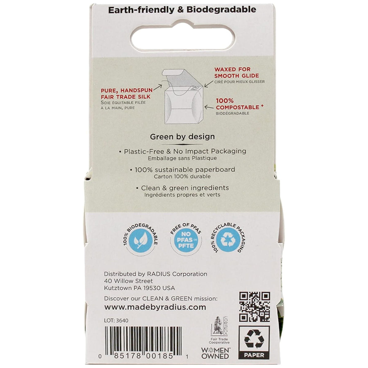 Radius Natural Unscented Silk Floss 33yds (30m)