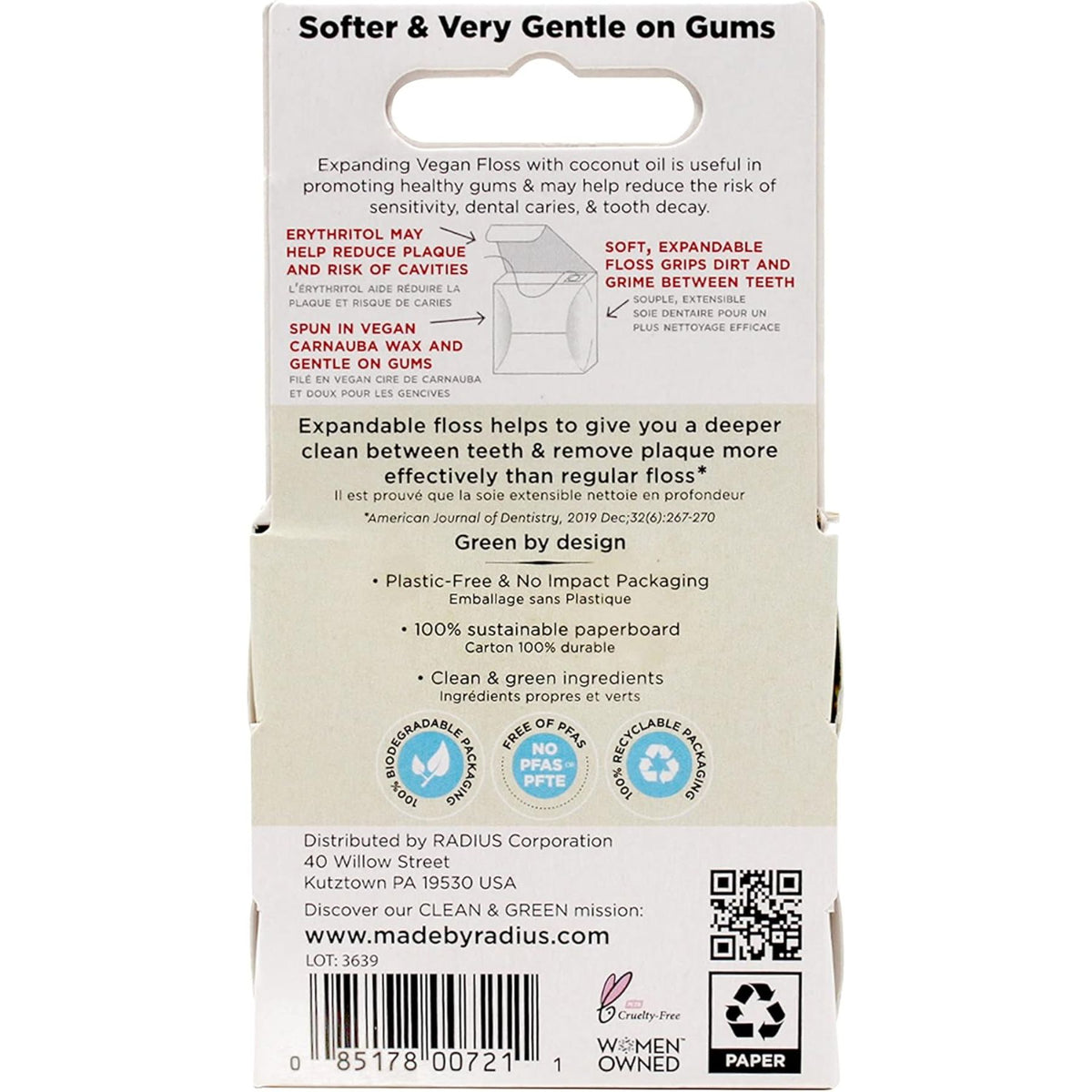 Radius Vegan Sponge Floss Clove Cardamom