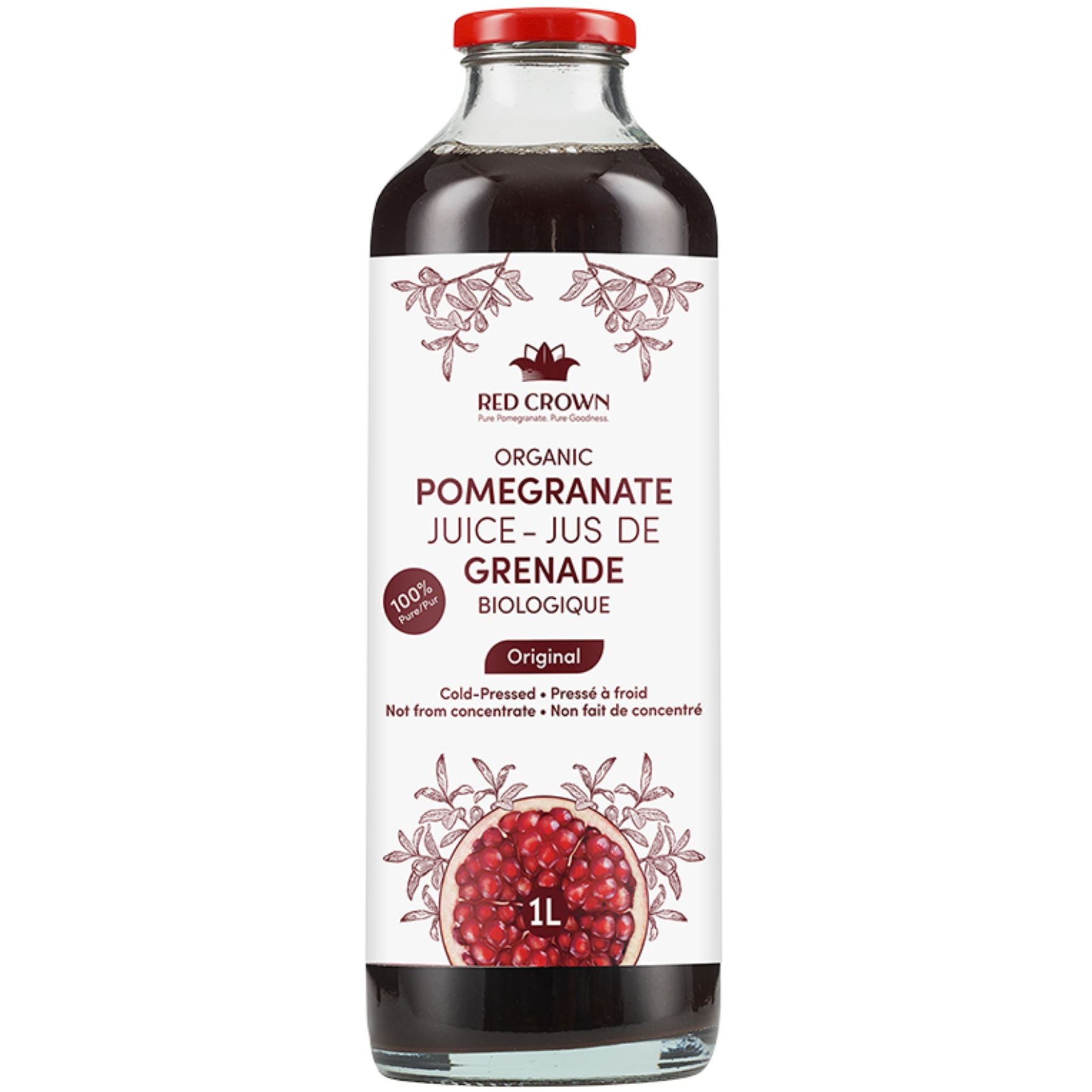 Red Crown Organic Pomegranate Juice 1L