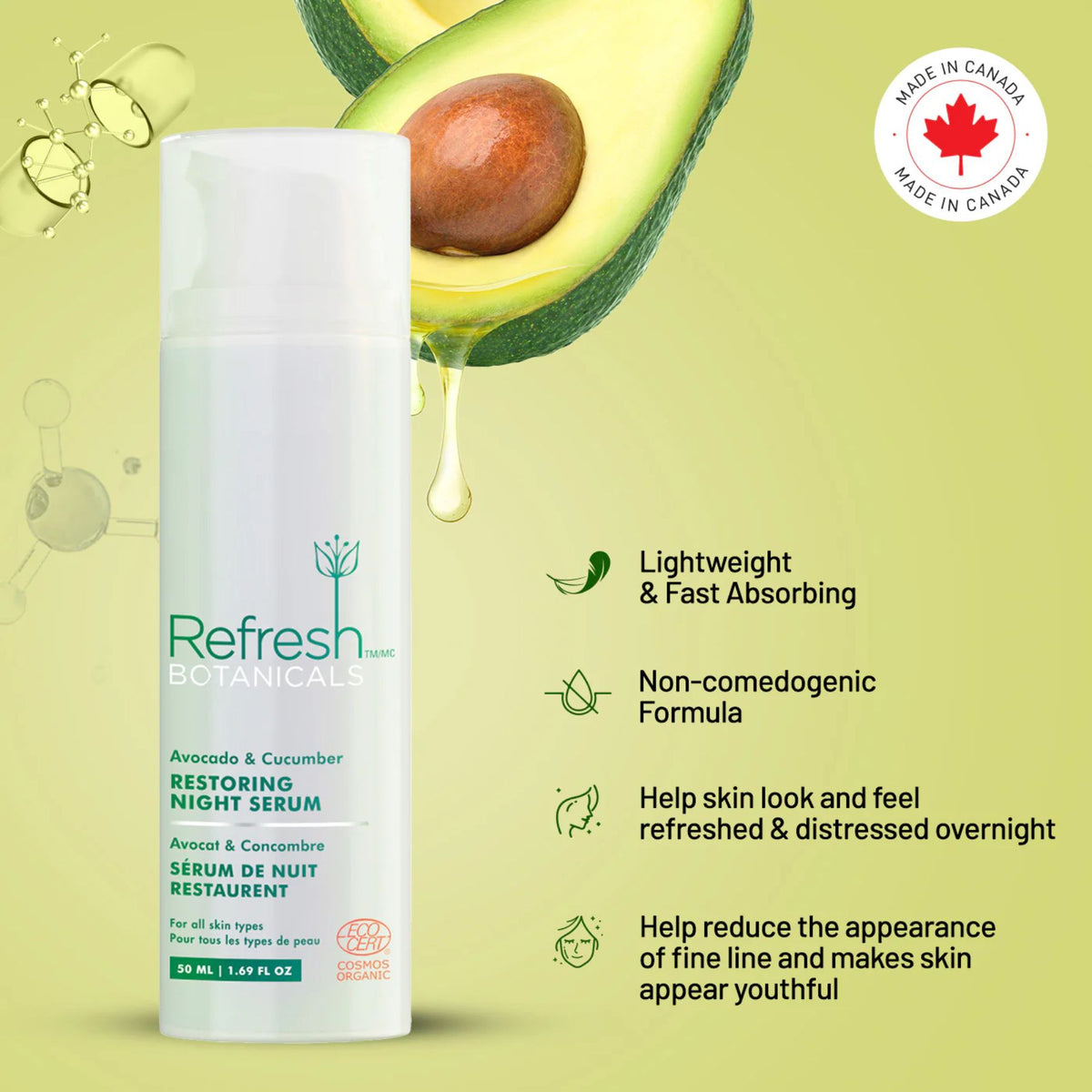 Refresh Botanicals Restoring Night Serum 50ml