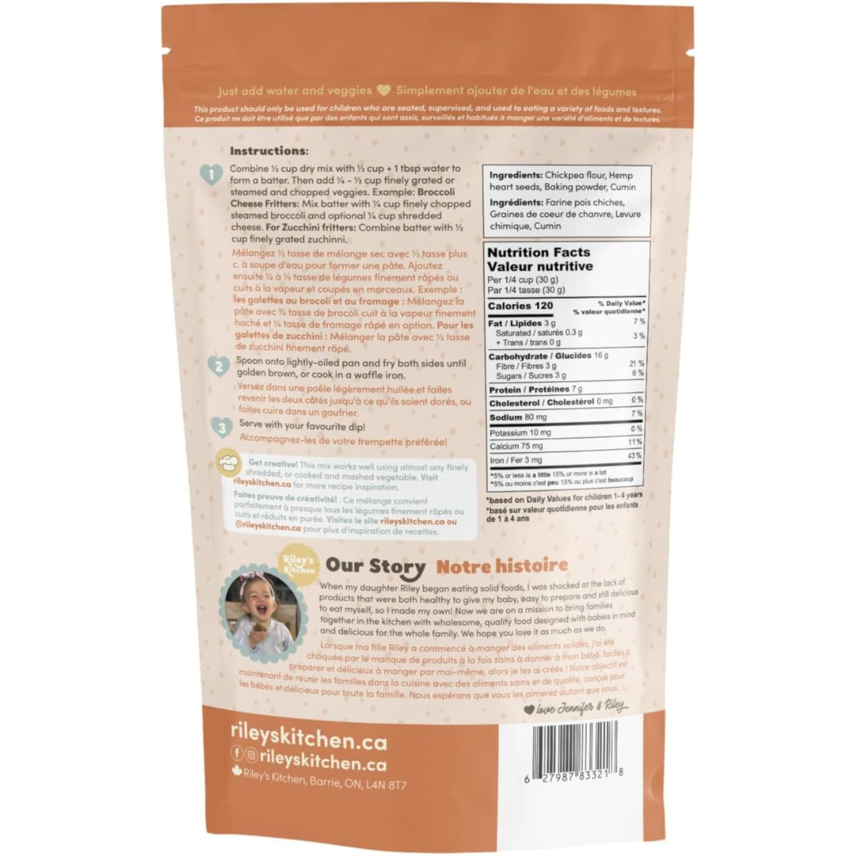 Riley's Kitchen Gluten-Free Chickpea Fritter Mix