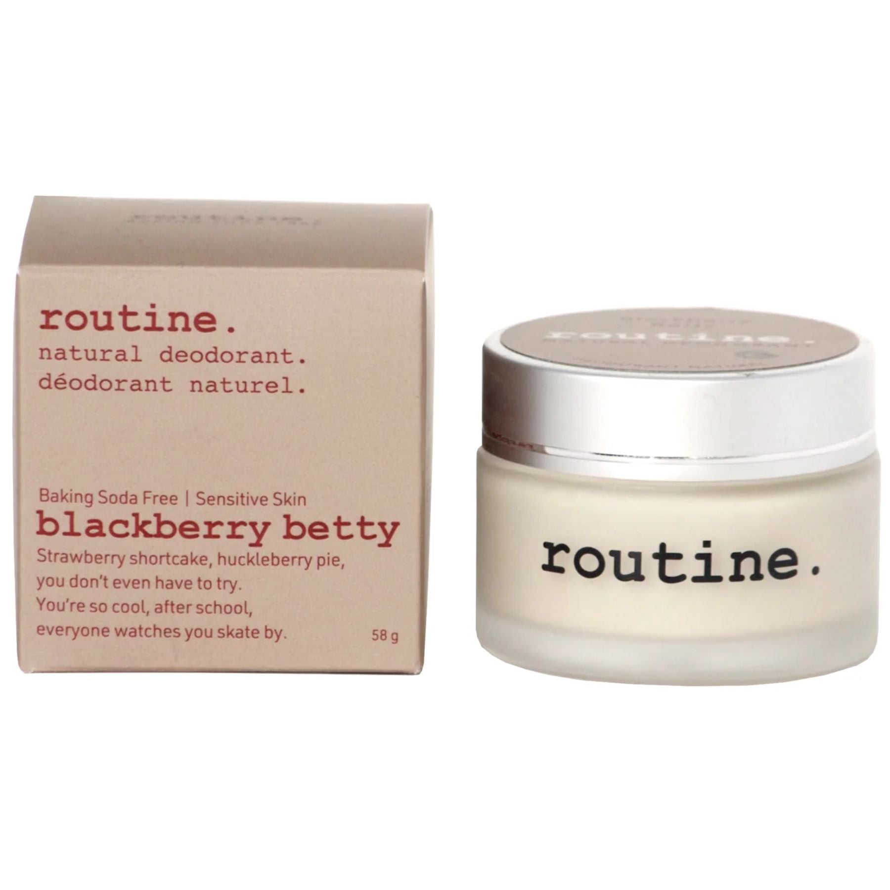 Routine Natural Deodorant (Baking Soda Free) Blackberry Betty 58g