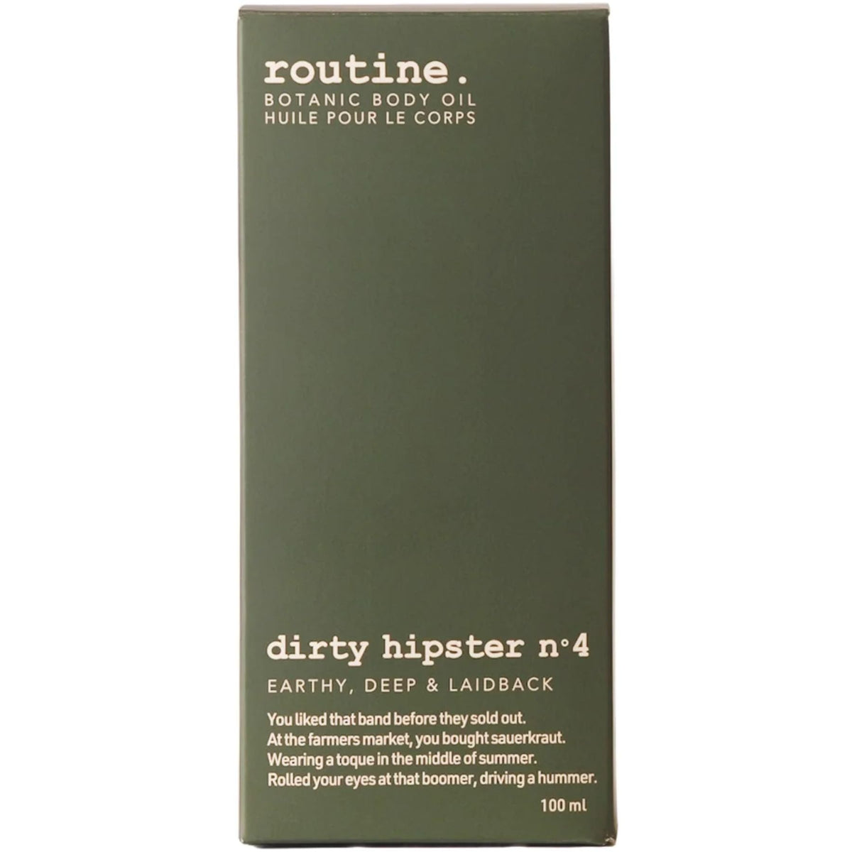 Routine Botanic Body Oil - Dirty Hipster 100mL