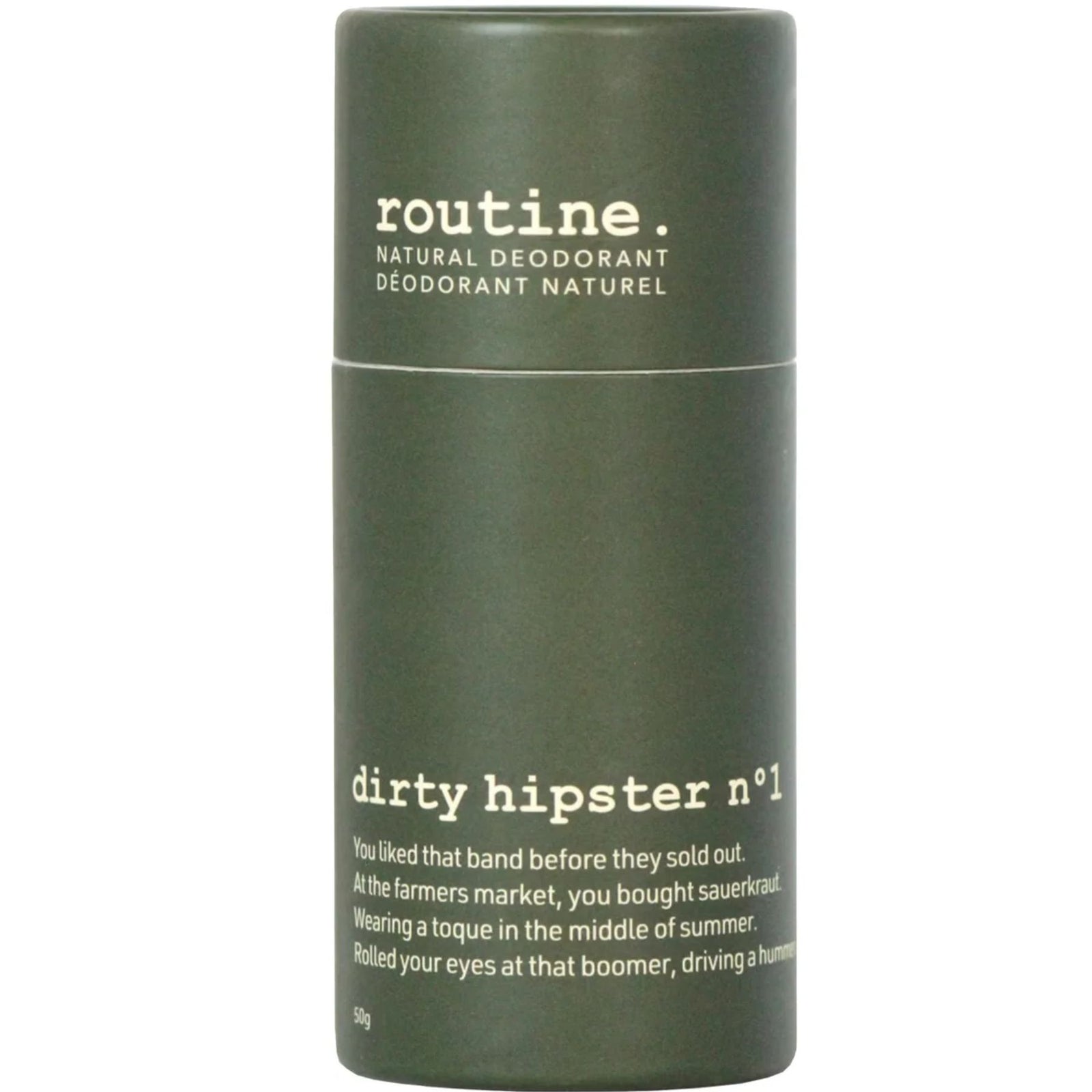 Routine Natural Deodorant Stick Hits Dirty Hipster 50g
