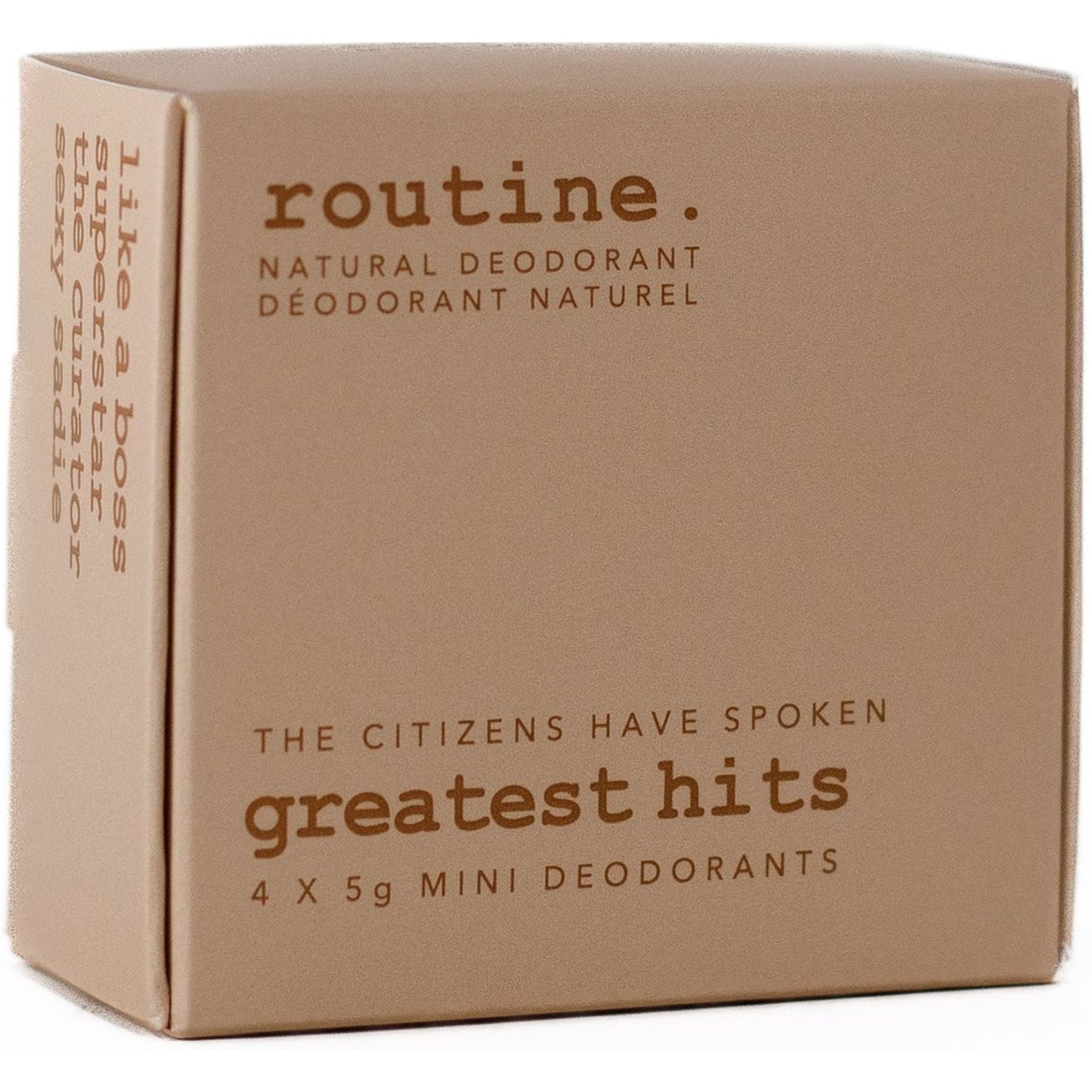 Routine Natural Deodorant Greatest Hits Minis Kit (4x5g) - Fiddleheads ...