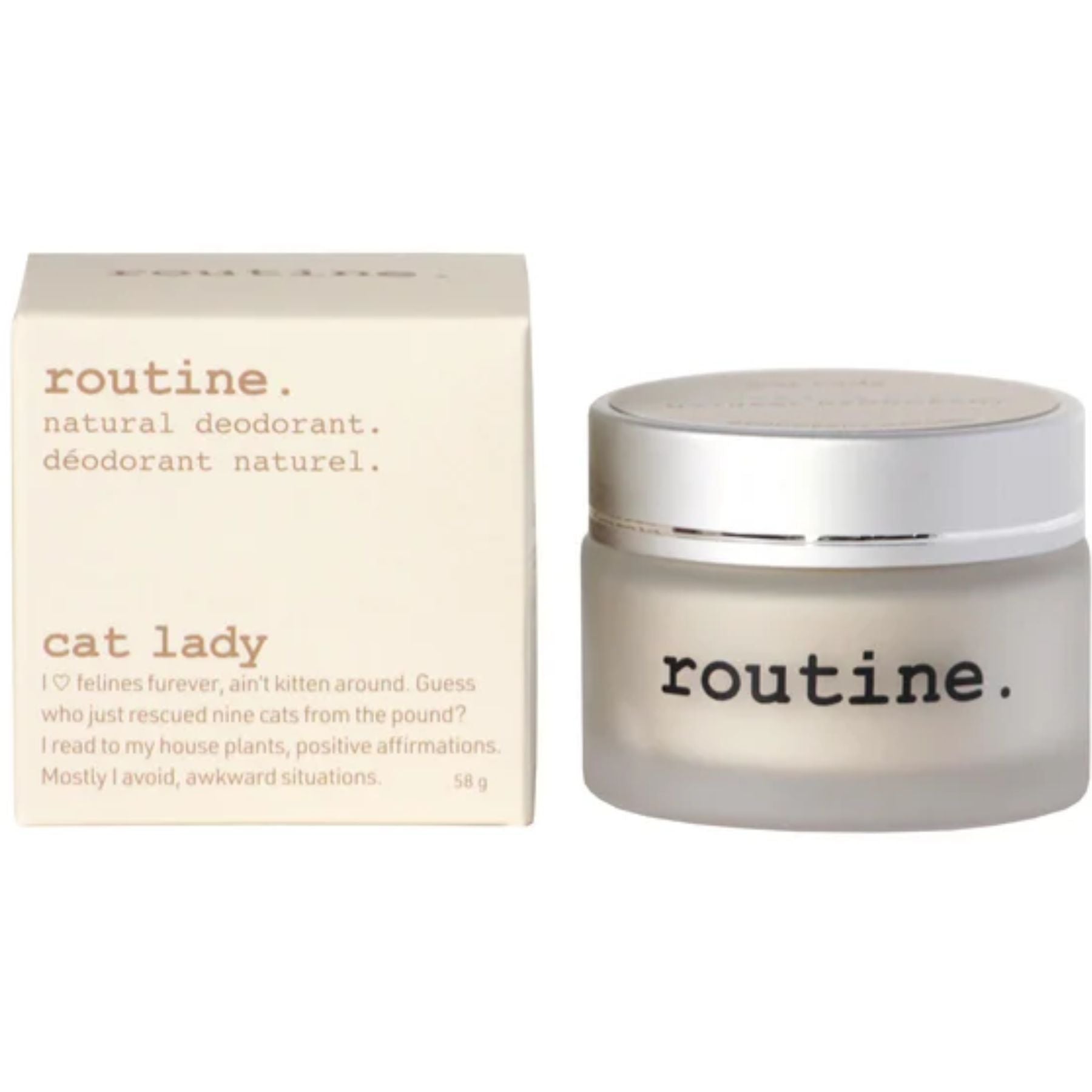 Routine Natural Deodorant (Vegan: No Beeswax) Cat Lady 58g