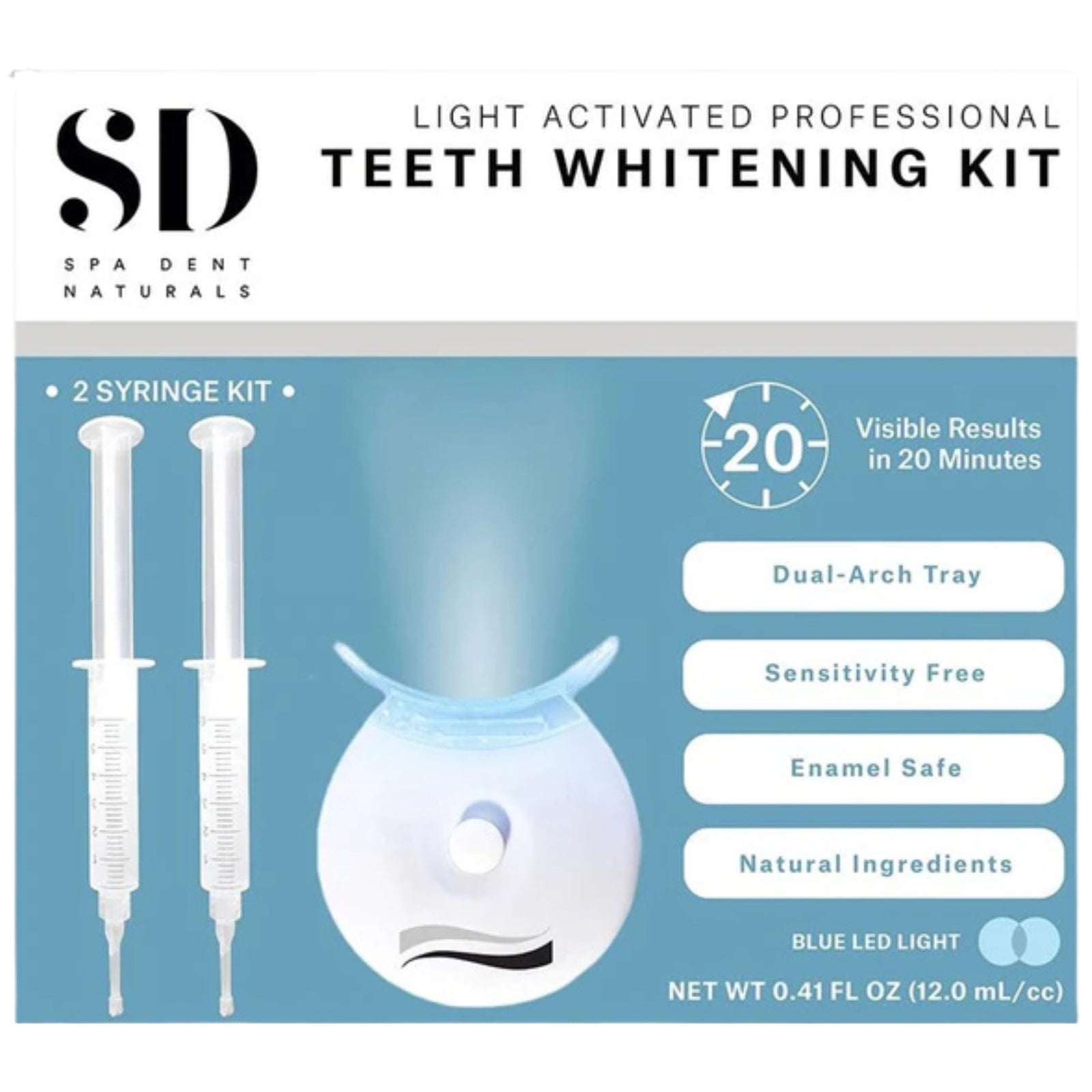 SD Naturals Blue LED Teeth Whitening Kit