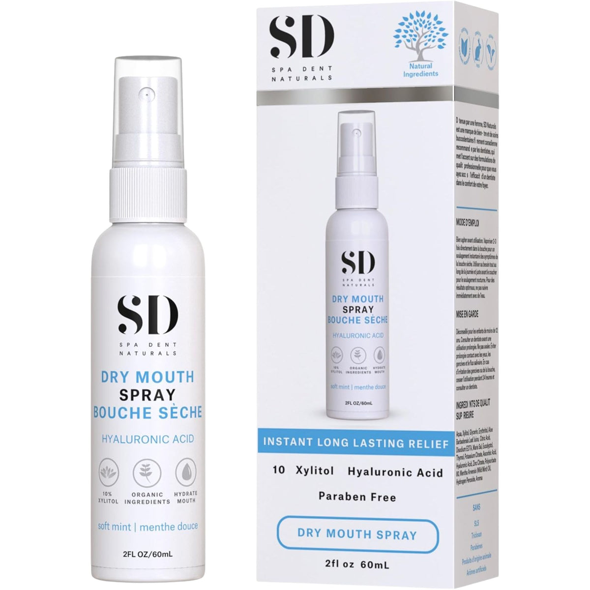 SD Naturals Dry Mouth Relief Spray with Hyaluronic Acid 60mL