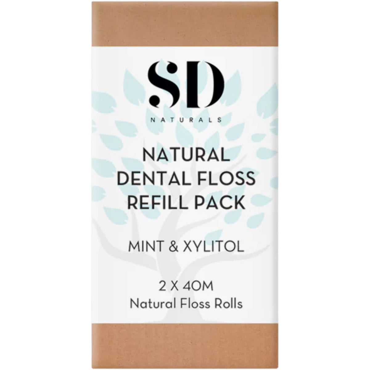 SD Naturals Natural Dental Floss - Refill 2 Pack (2x40m)
