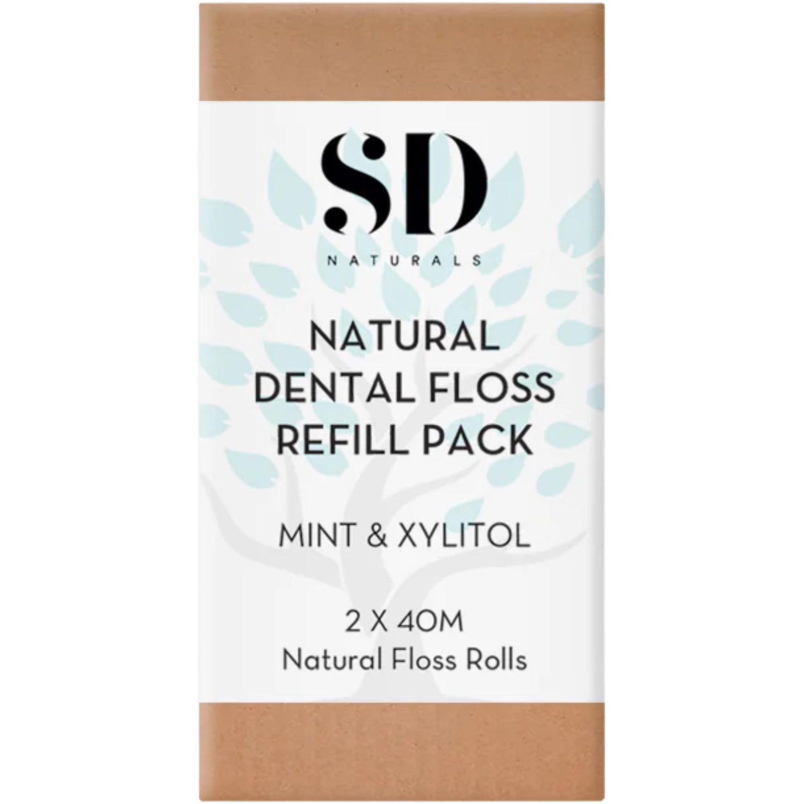 SD Naturals Natural Dental Floss - Refill 2 Pack (2x40m)