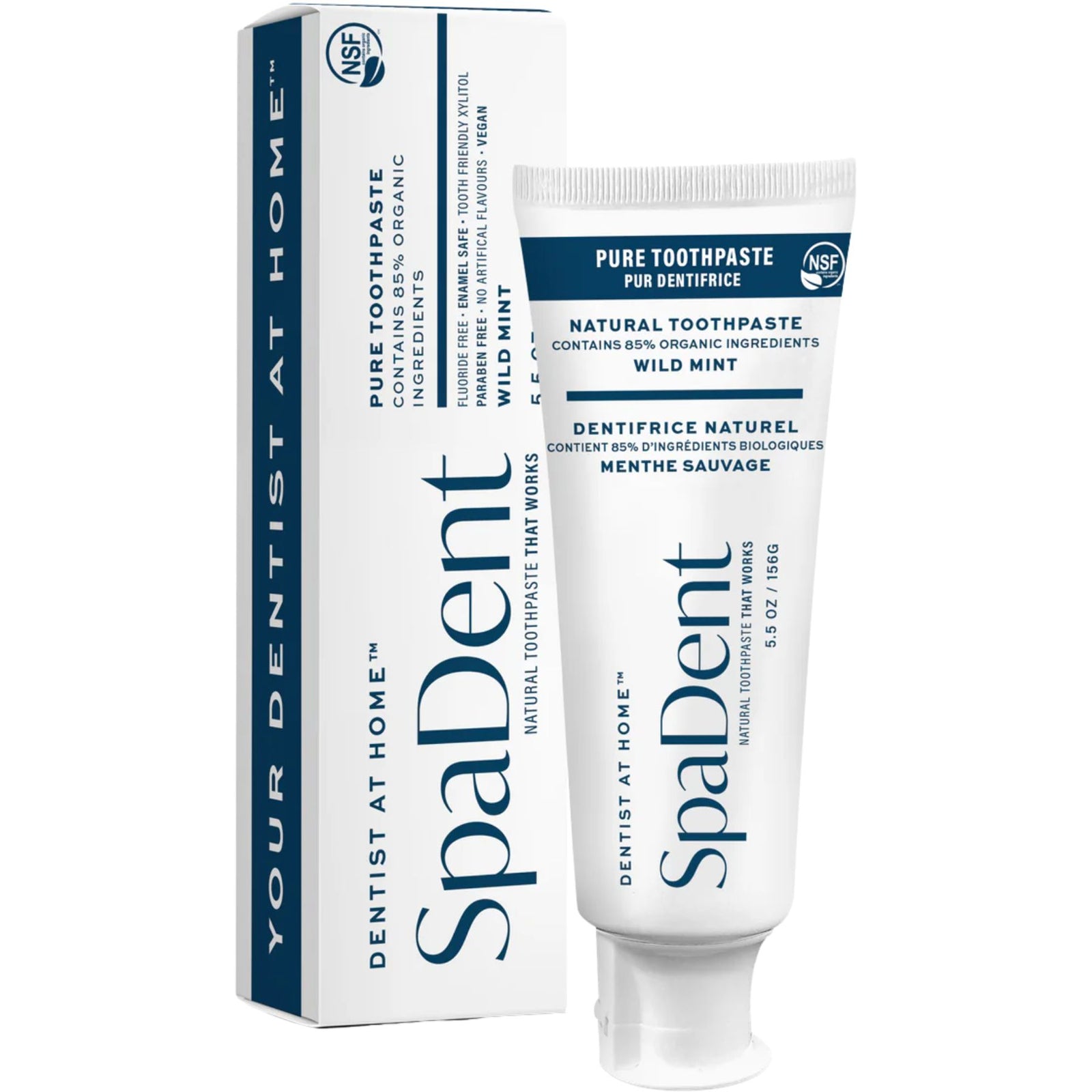 SD Naturals Natural Toothpaste - Wild Mint 85% Organic 156g