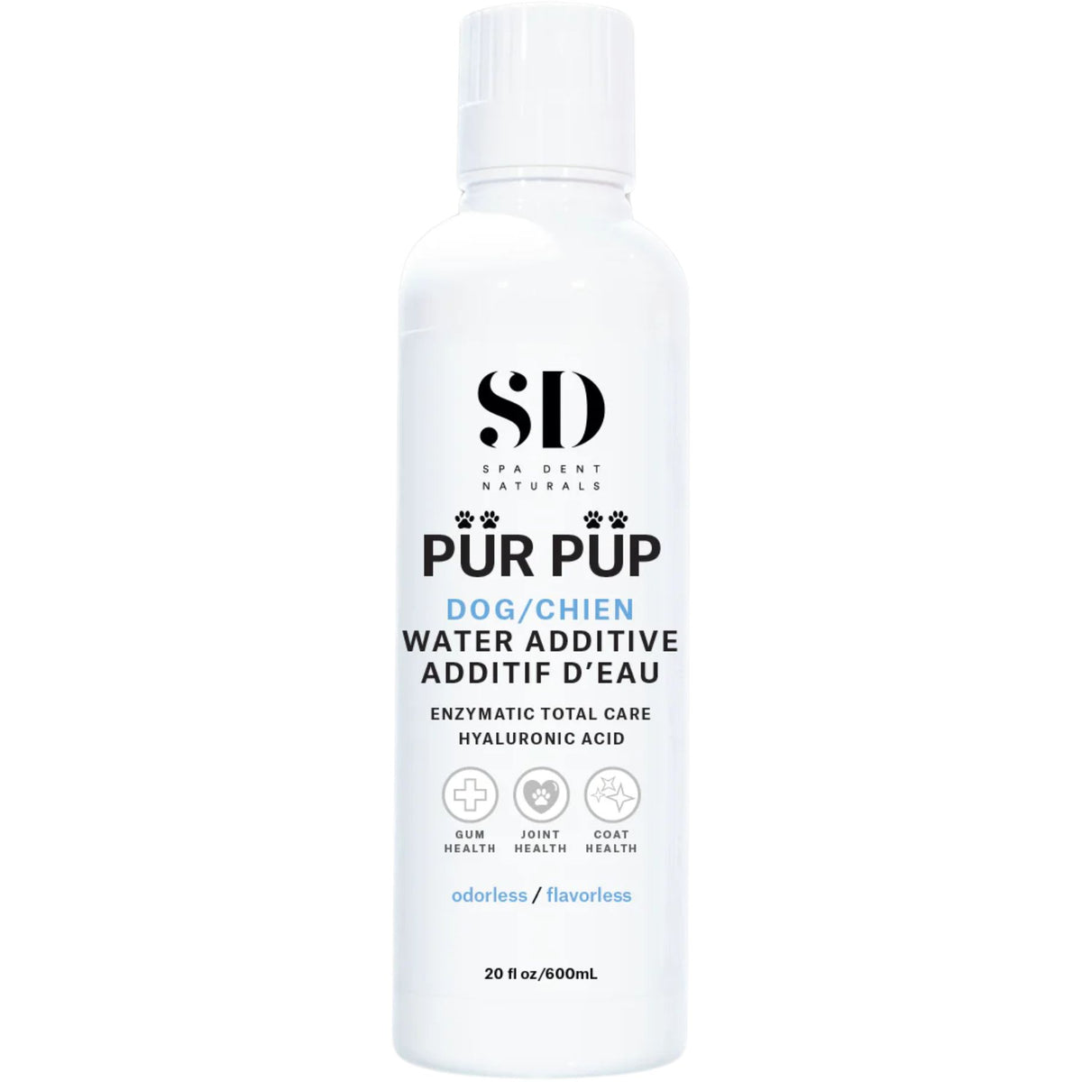 SD Naturals PUR PUP Enzymatic Total Care Water Additive With Hyaluronic Acid for Pets 600mL