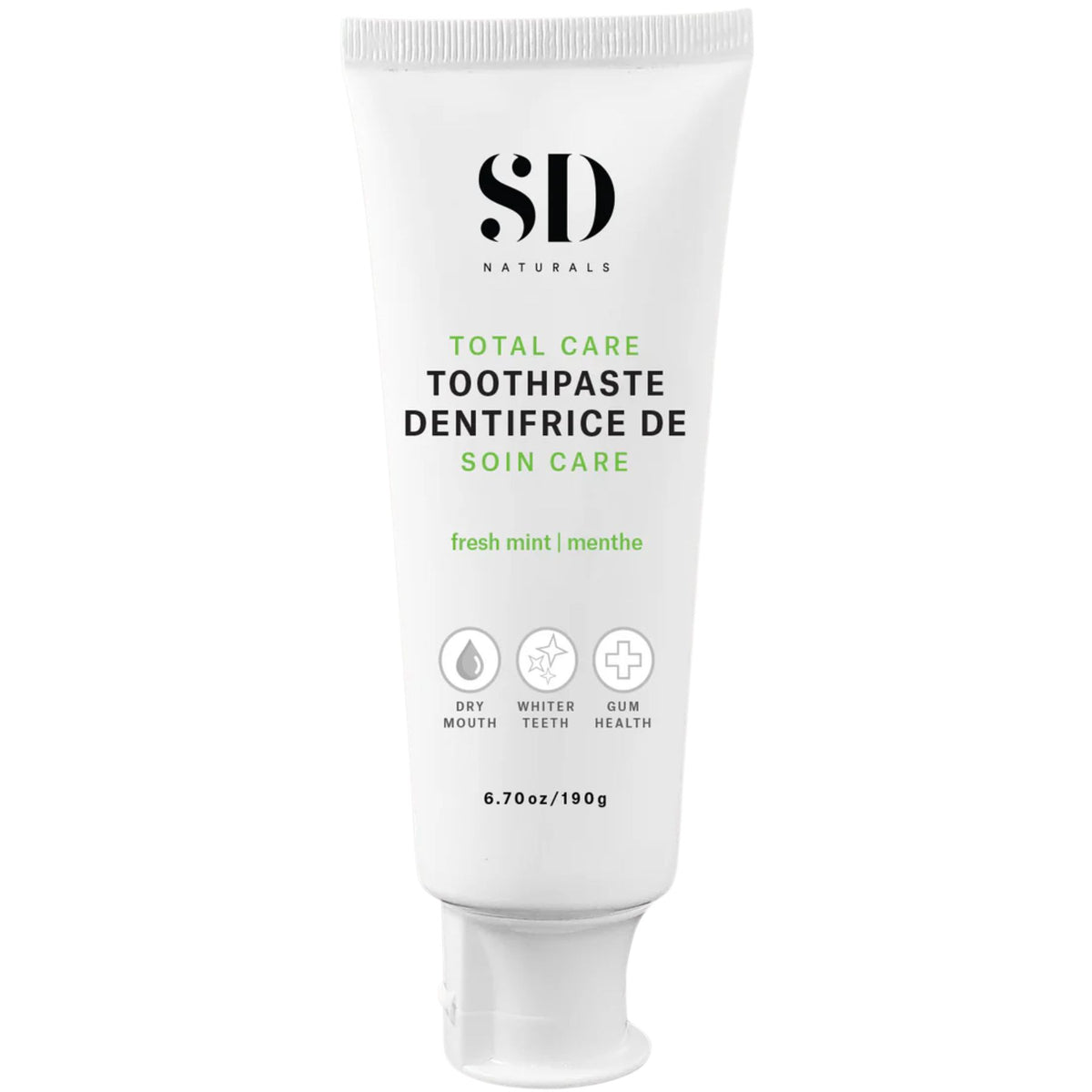 SD Naturals Total Care Toothpaste - Fresh Mint 190g