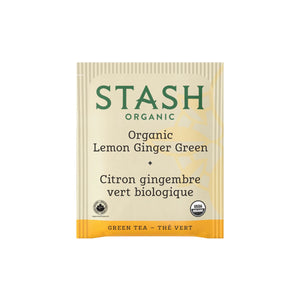 Stash Organic Lemon Ginger Green Tea 16ct