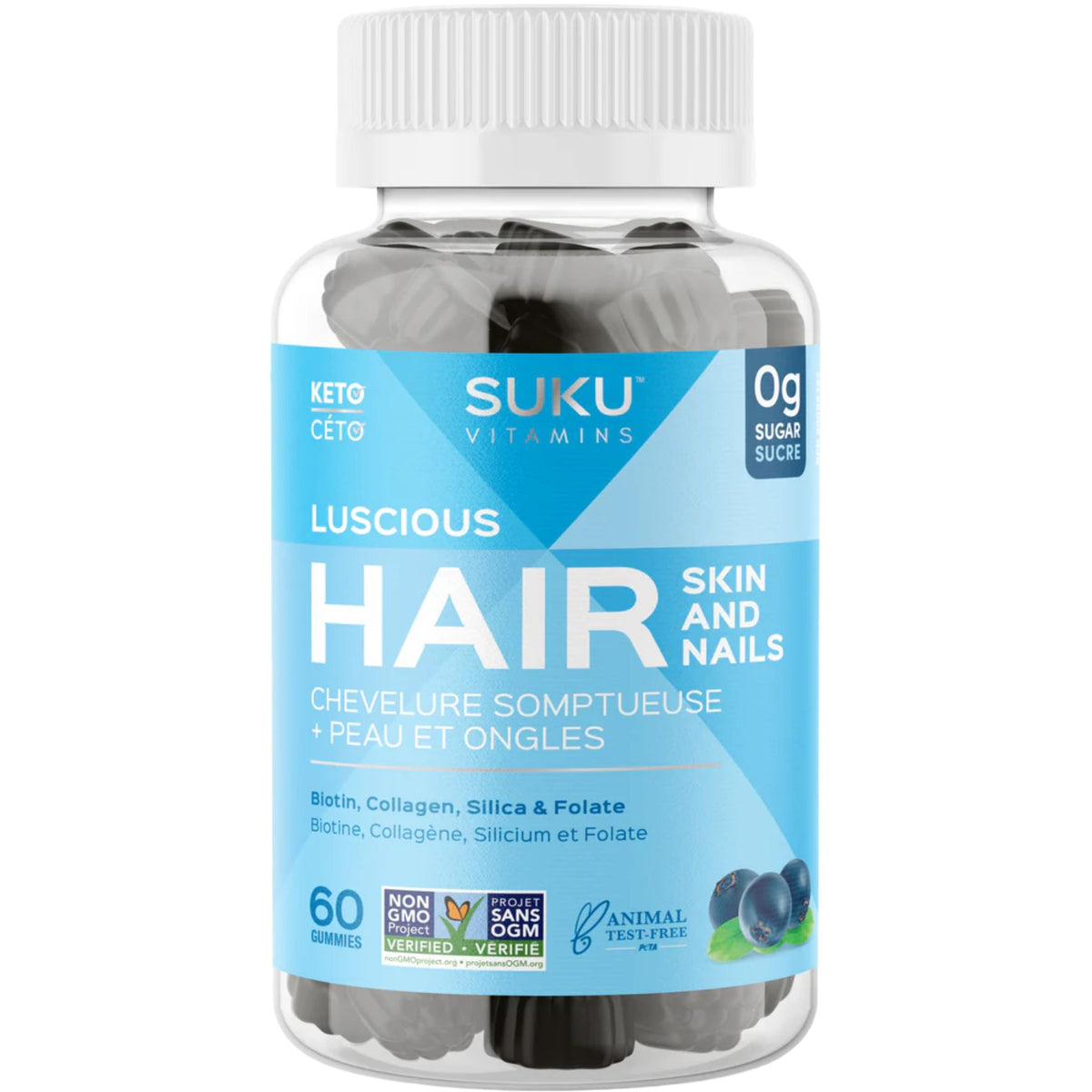 SUKU Vitamins Luscious Hair Skin & Nails Gummies 60s