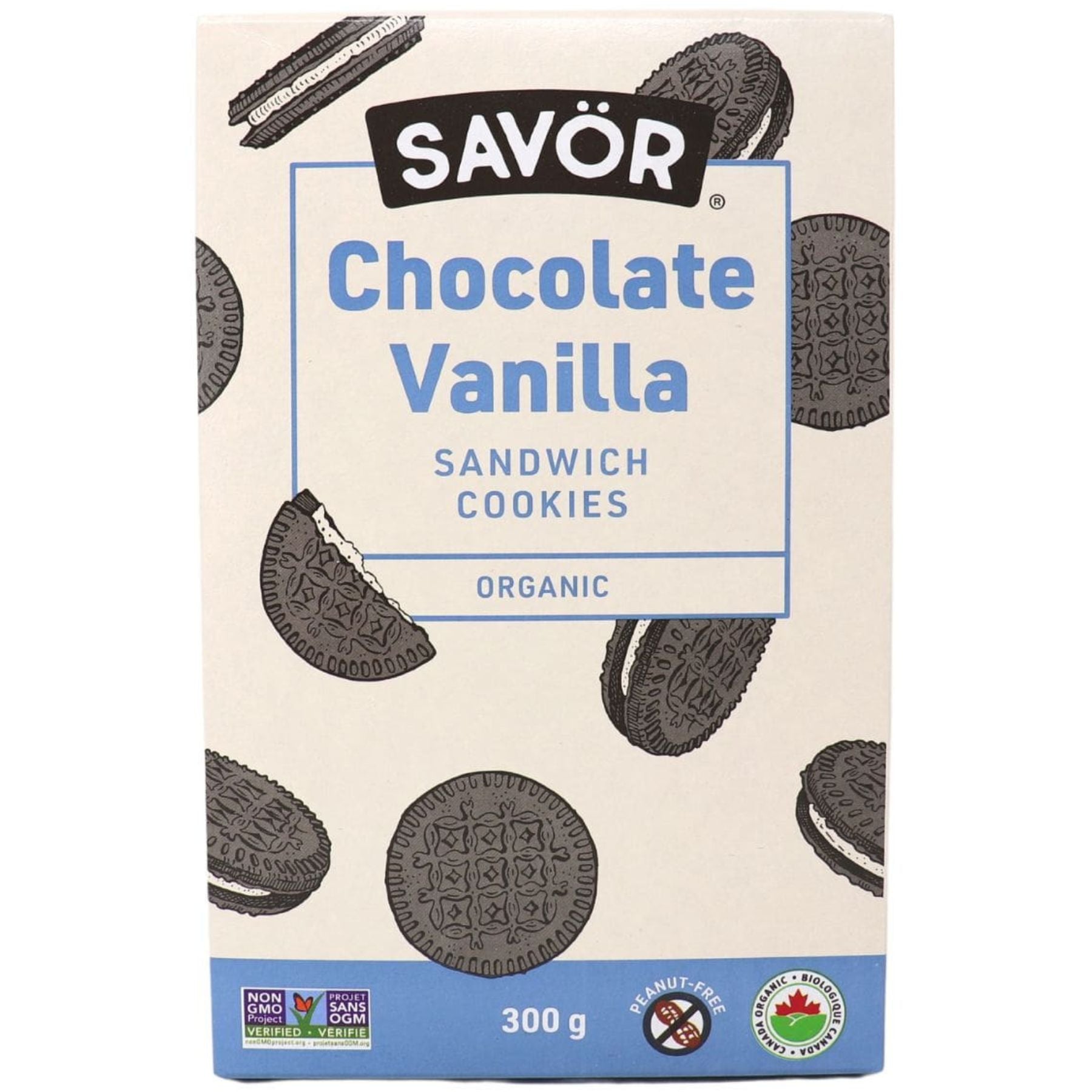 Savor Chocolate Vanilla Sandwich Cookies 300g